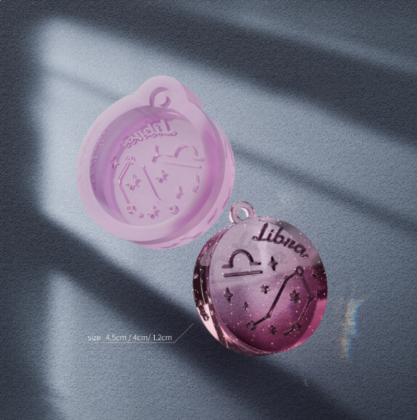 Handmade 12 Zodiac Necklace Pendant Resin Mold