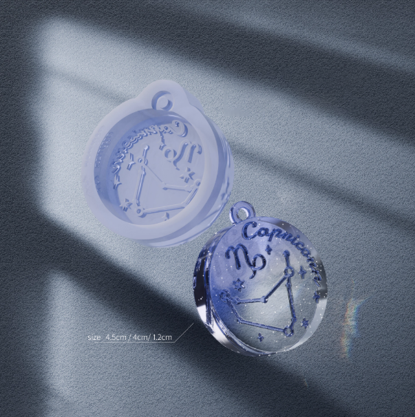 Handmade 12 Zodiac Necklace Pendant Resin Mold