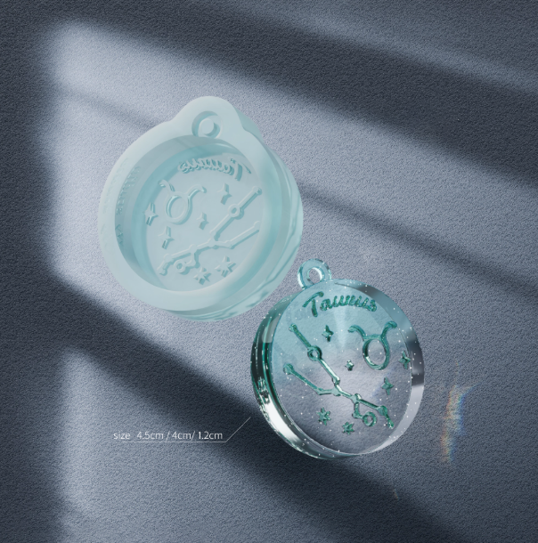 Handmade 12 Zodiac Necklace Pendant Resin Mold