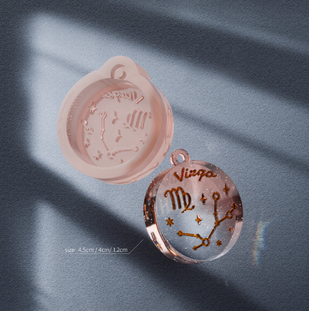 Handmade 12 Zodiac Necklace Pendant Resin Mold
