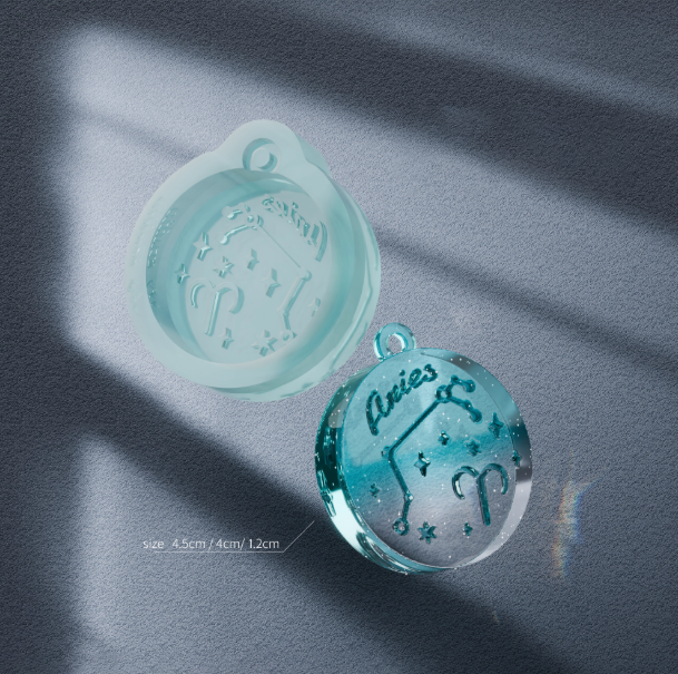 Handmade 12 Zodiac Necklace Pendant Resin Mold