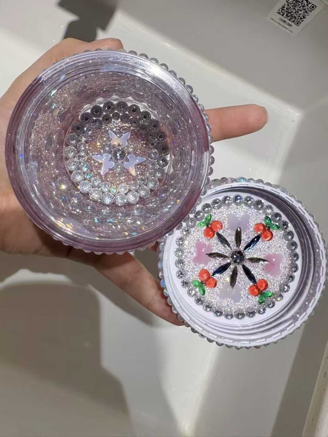 Handmade Diamond Cherry Storage Jar Resin Molds