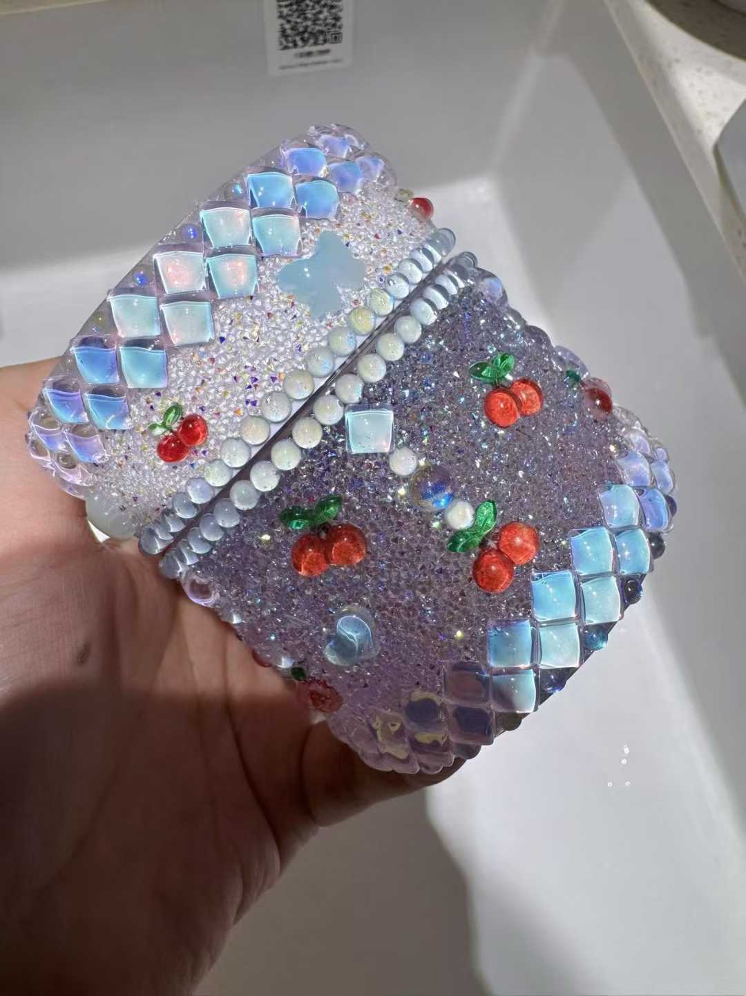 Handmade Diamond Cherry Storage Jar Resin Molds