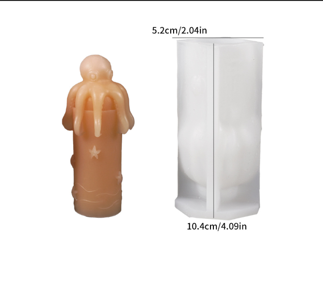 Octopus Cylinder Resin Mold