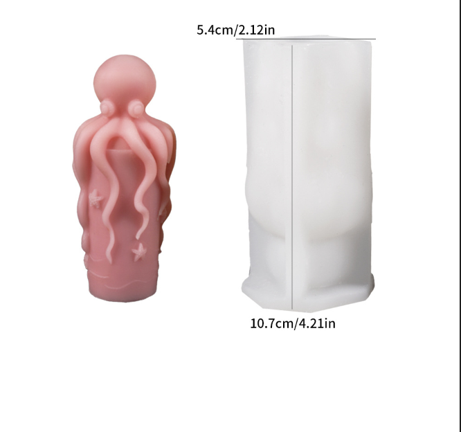 Octopus Cylinder Resin Mold