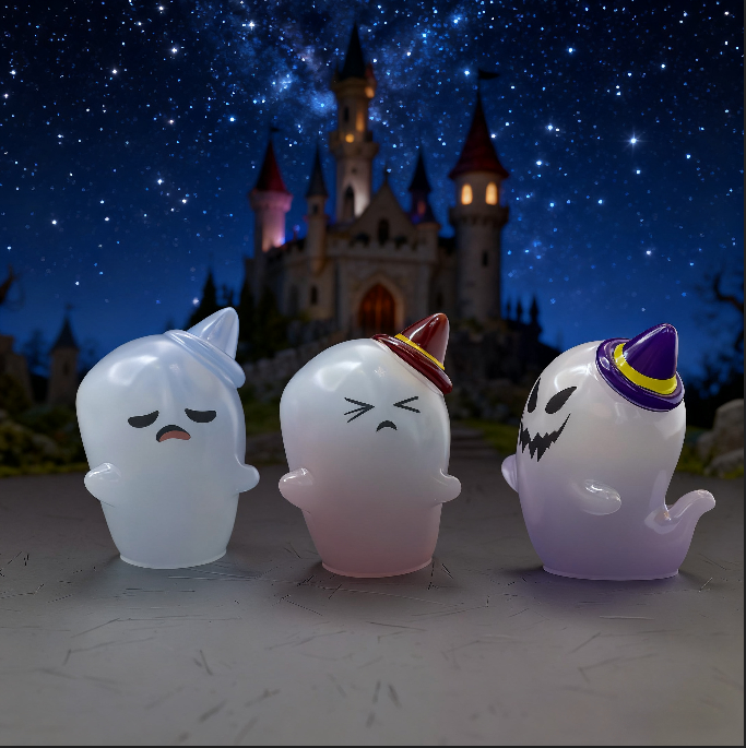 2pcs Cute Ghost Death Pumpkin Ornament Resin Molds