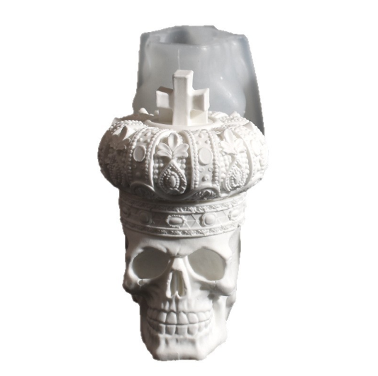 Crowned Skull Ornament Resin Mold