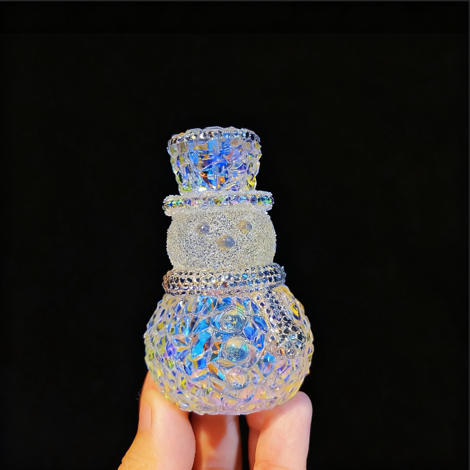 Handmade Diamond Snowman Ornament Resin Mold
