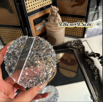 Handmade Crystal Cluster Round Phone Holder Resin Mold