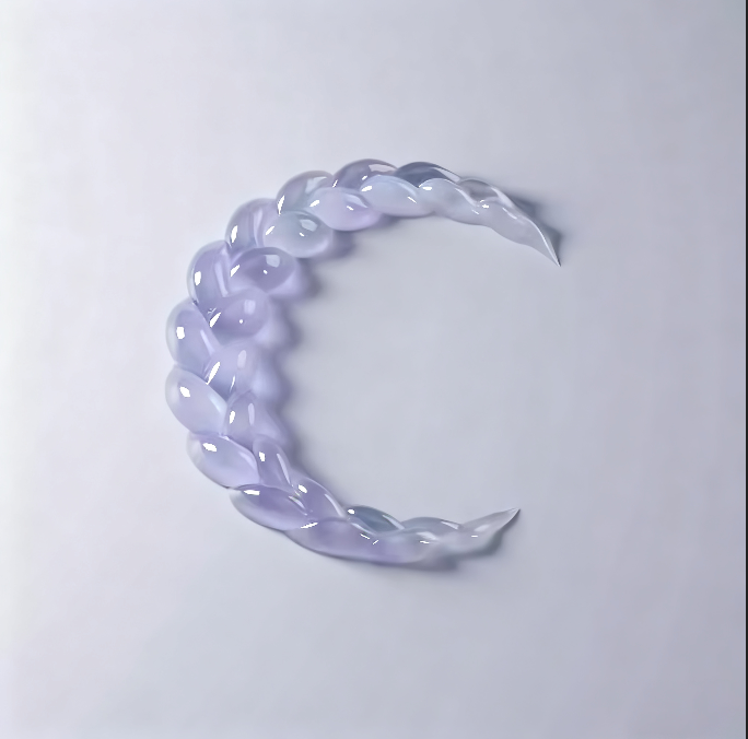 Handmade Twisted Crescent Pendant Resin Mold