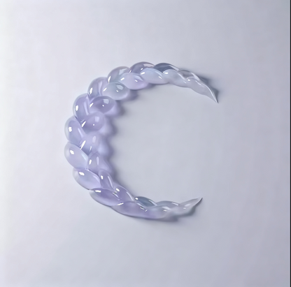 Handmade Twisted Crescent Pendant Resin Mold