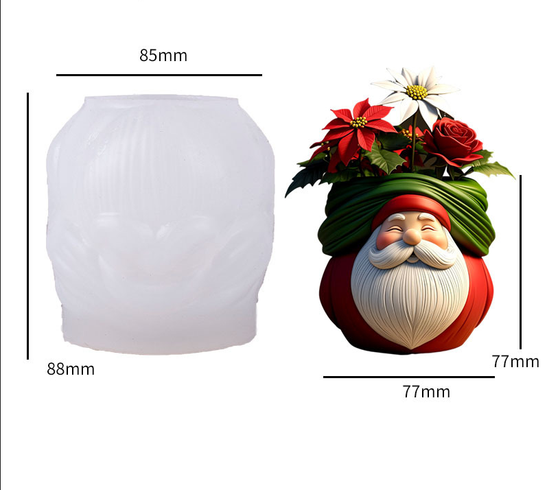 Santa Claus Storage Jar Resin Mold