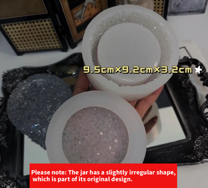 Handmade Crystal Cluster Storage Jar Resin Mold