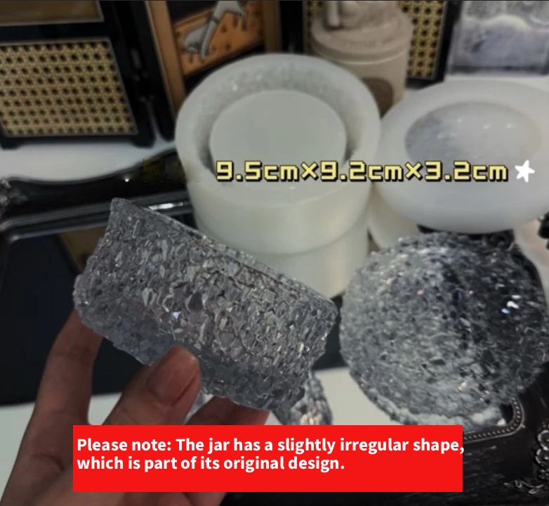 Handmade Crystal Cluster Storage Jar Resin Mold