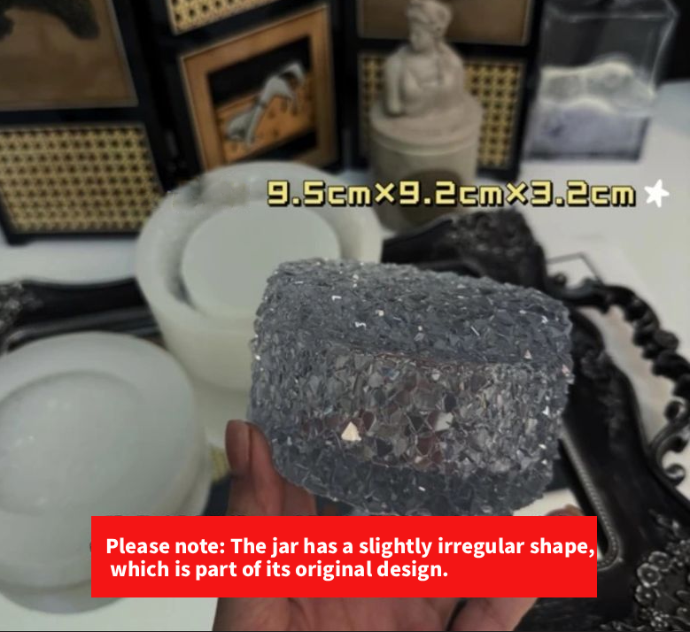 Handmade Crystal Cluster Storage Jar Resin Mold