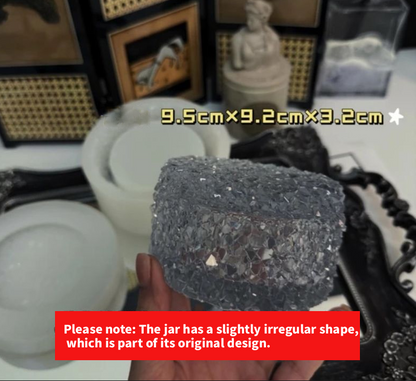 Handmade Crystal Cluster Storage Jar Resin Mold