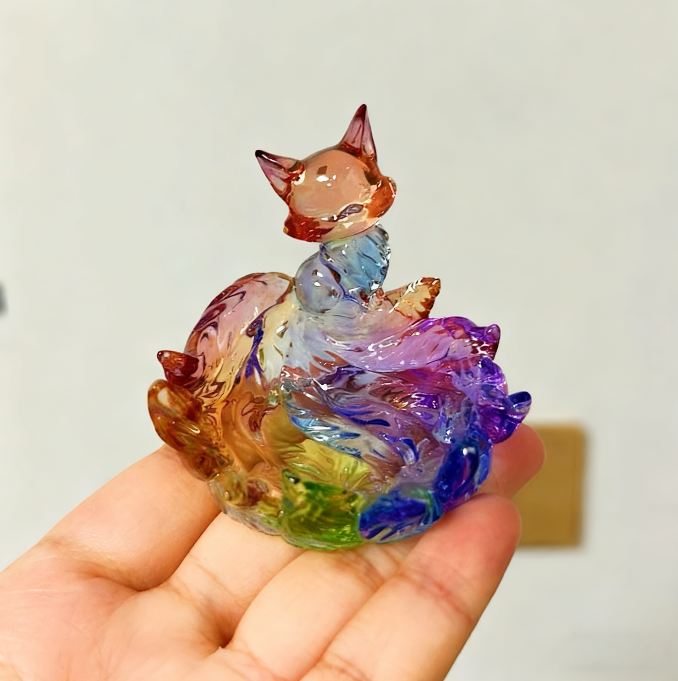 Handmade Nine-Tailed Fox Dish Resin Mold