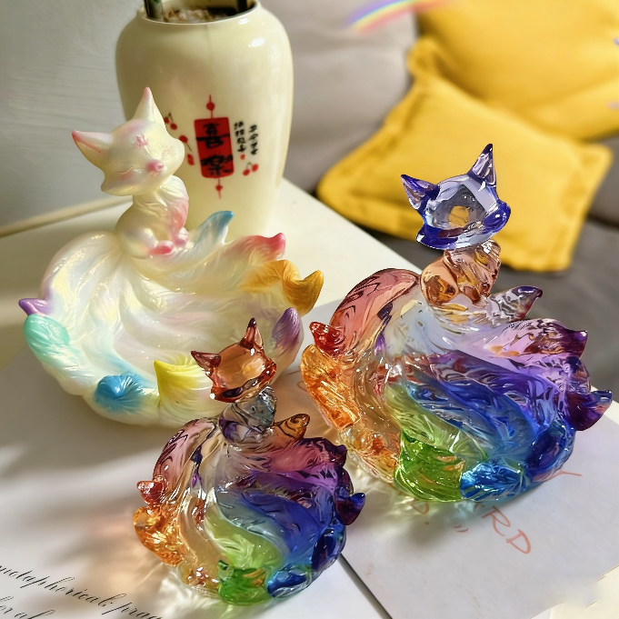 Handmade Nine-Tailed Fox Dish Resin Mold