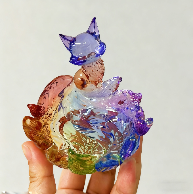 Handmade Nine-Tailed Fox Dish Resin Mold