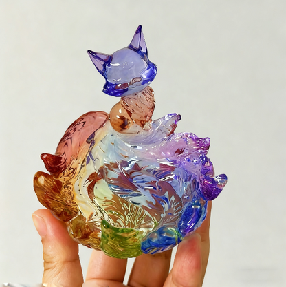 Handmade Nine-Tailed Fox Dish Resin Mold