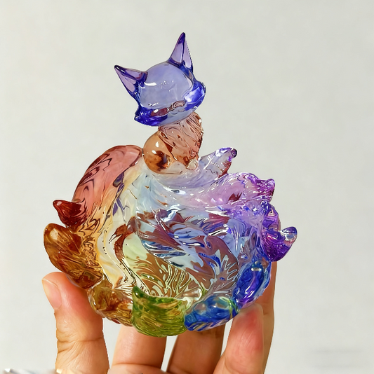 Handmade Nine-Tailed Fox Dish Resin Mold