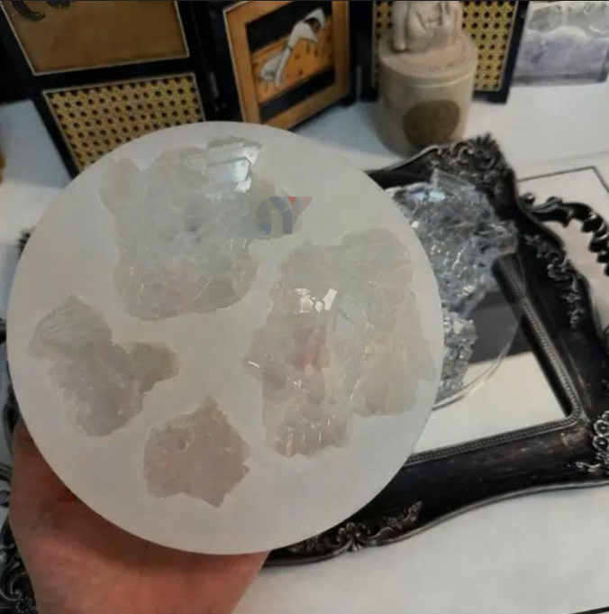 Handmade Clear Crystal Cluster Resin Mold for Decorations