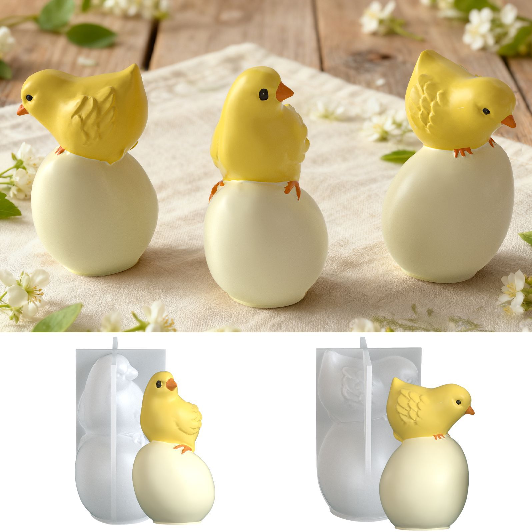 Cute Chick Standing Egg Resin Mold