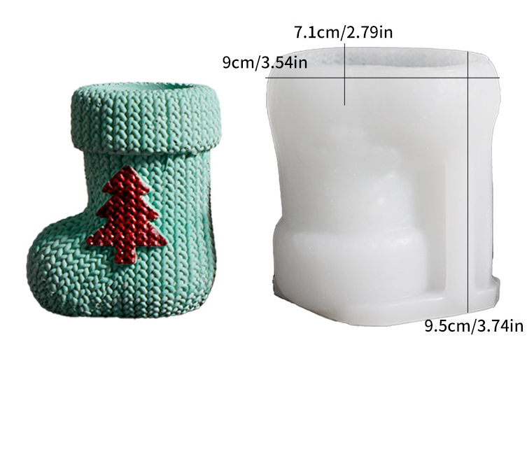 Christmas Stocking Storage Jar Resin Mold