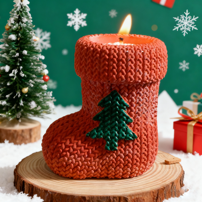 Christmas Stocking Storage Jar Resin Mold
