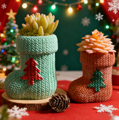 Christmas Stocking Storage Jar Resin Mold