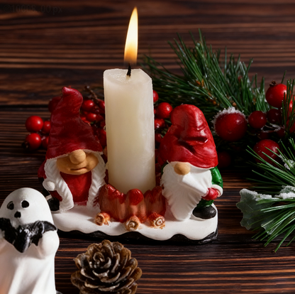 Christmas Gnome Candle Holder Resin Mold
