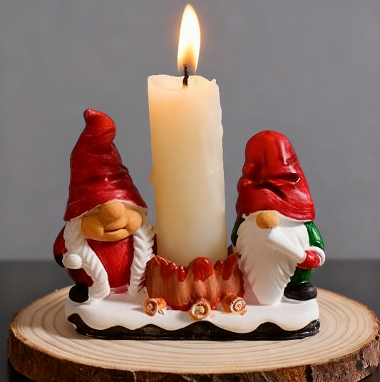 Christmas Gnome Candle Holder Resin Mold