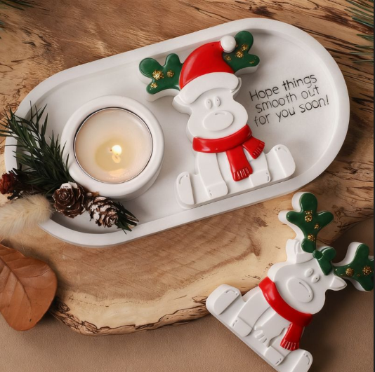 Christmas Reindeer Ornament Resin Mold
