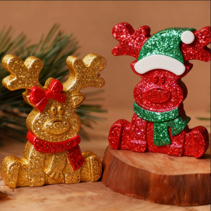 Christmas Reindeer Ornament Resin Mold