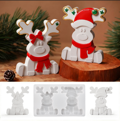 Christmas Reindeer Ornament Resin Mold