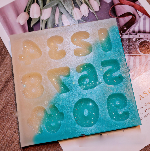 Handmade Diamond 26 Alphabet & Number Resin Mold
