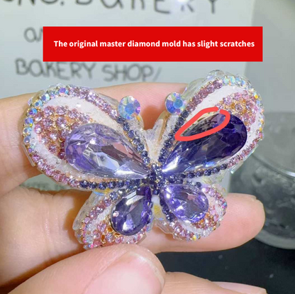 Handmade Diamond Butterfly Brooch Ornament Resin Mold