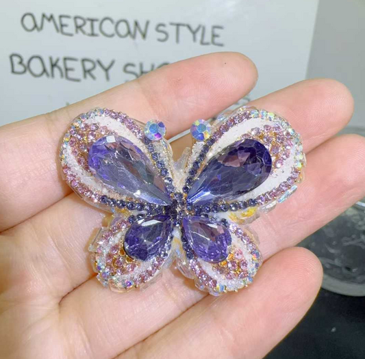 Handmade Diamond Butterfly Brooch Ornament Resin Mold