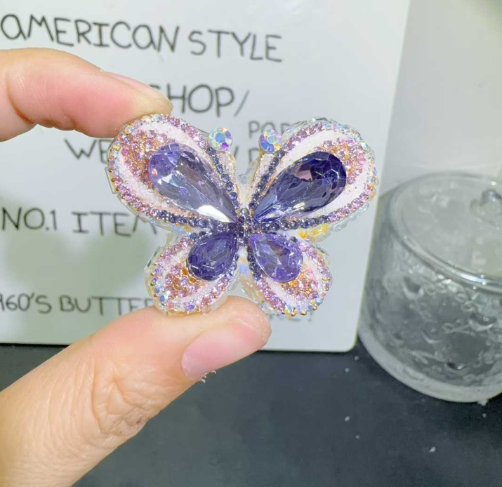 Handmade Diamond Butterfly Brooch Ornament Resin Mold