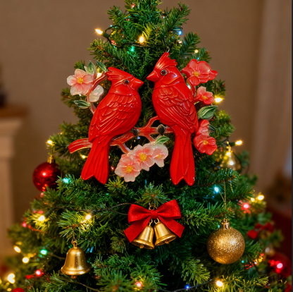 Handmade Cardinal Bird Couple Hanging Resin Mold