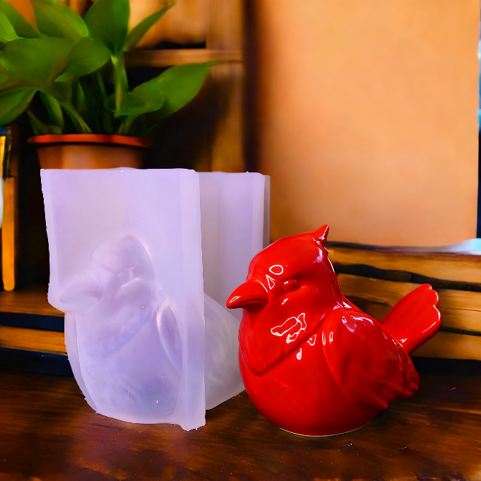 Handmade Cardinal Bird Ornament Resin Mold
