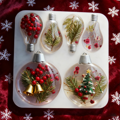 2pcs Light Bulb Pendant Resin Mold