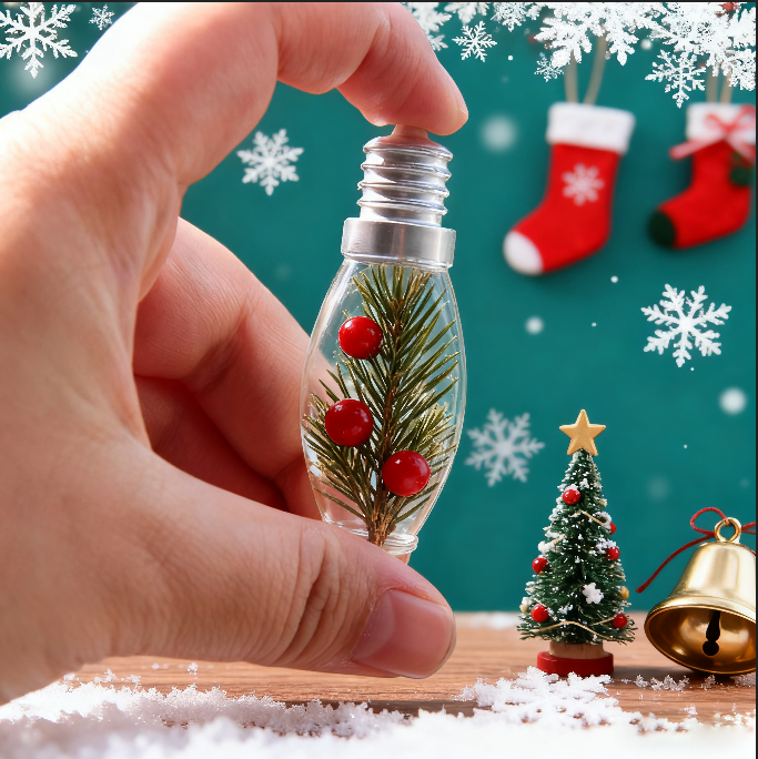 2pcs Light Bulb Pendant Resin Mold