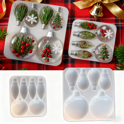 2pcs Light Bulb Pendant Resin Mold