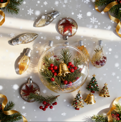 2pcs Light Bulb Pendant Resin Mold