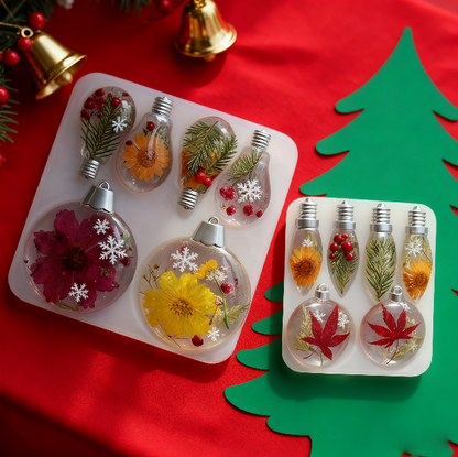 2pcs Light Bulb Pendant Resin Mold