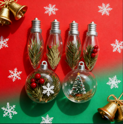 2pcs Light Bulb Pendant Resin Mold