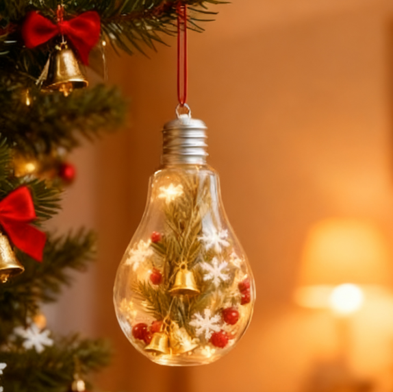 2pcs Light Bulb Pendant Resin Mold