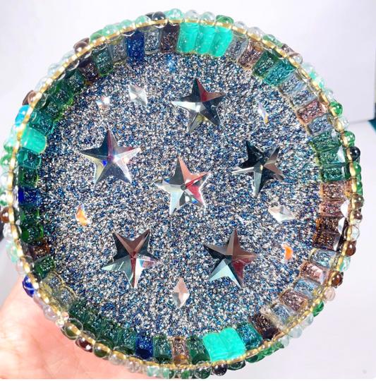 Handmade Diamond Galaxy Base Storage Resin Mold