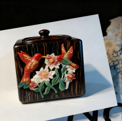 Moldes de resina colgantes para adornos de flores de colibrí hechos a mano 